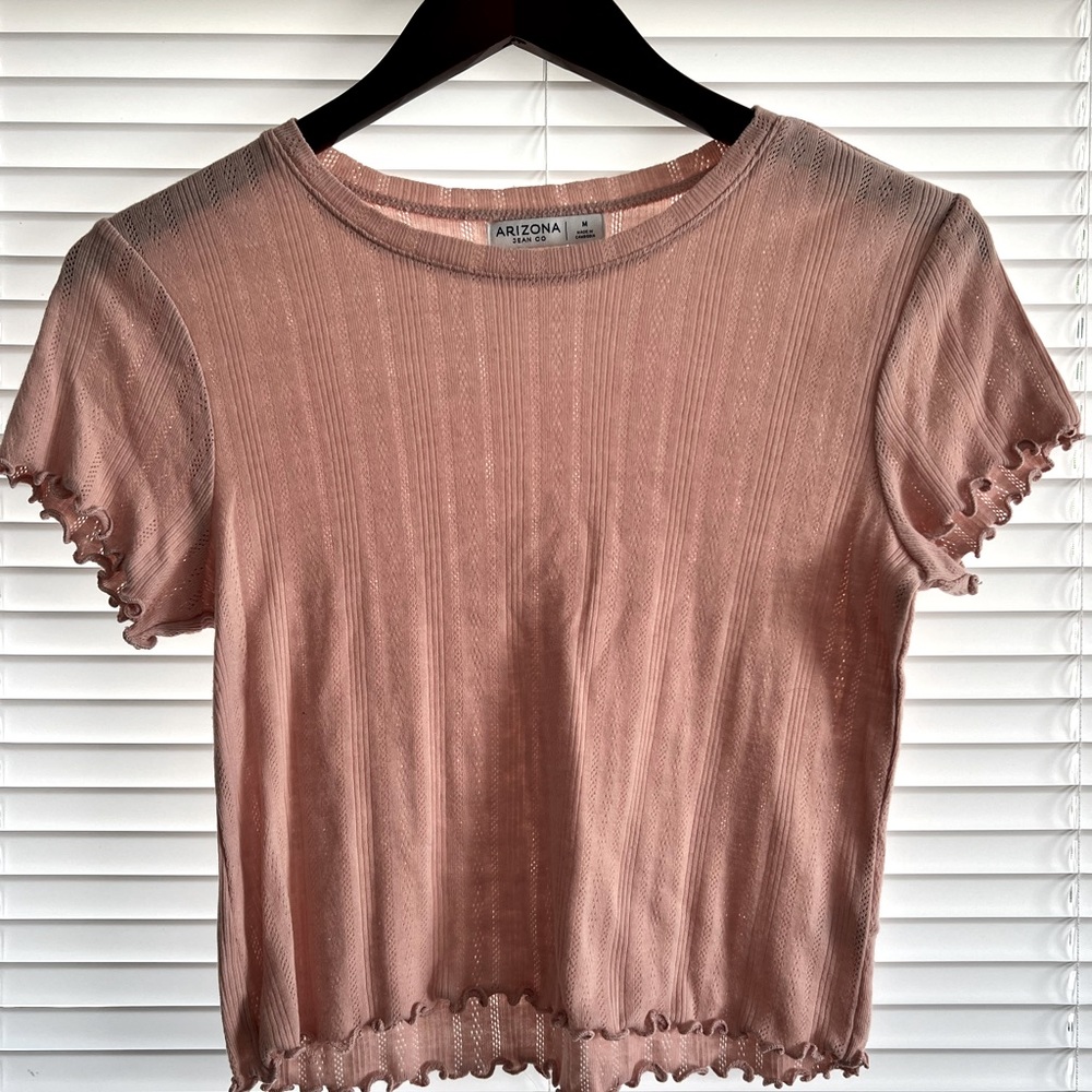 Girl’s Dusty Rose Arizona Jean Co crop shirt